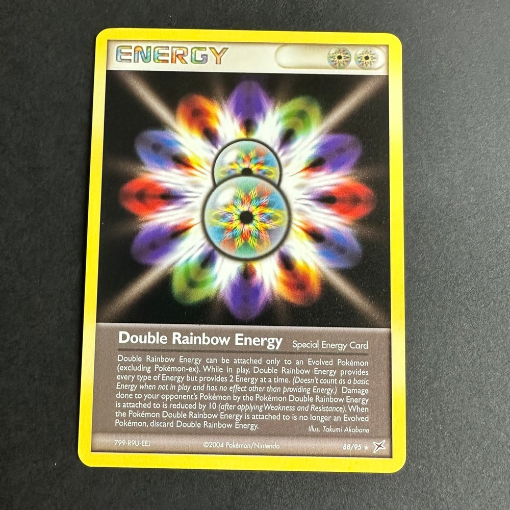 Pokemon TCG Double Rainbow Energy Team Magma vs Team Aqua 88/95 Rare NM